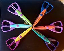 Lot of 6 Provo Craft Paper Edger Shaper Scissors: Scallop Pinking, etc as shown