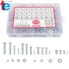 Screws Bolts Nuts Sets 1112 Pcs M3/M4/M5/M6 With Metric Machine Assortment Kit