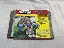 Vintage Sterno Folding Stove w/ Original Box –Camping Hiking Backpacking Cooking