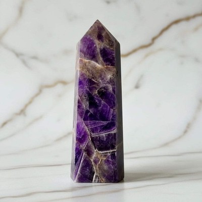 Amethyst Obelisk 17,5cm - Edelstein Kristall Mineralien Heilstein Deko Unikat