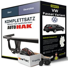 Für VW Passat Variant B6 Typ 3C5 Anhängerkupplung starr +eSatz 13pol 05- NEU