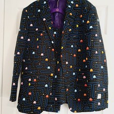 Mens Offical Pac Man Oppo Suit 46'' Jacket 44'' Pants