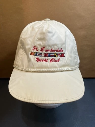 Vintage Ft Lauderdale Yacht Club Hawaiian Headwear Flags Nylon Strapback Hat