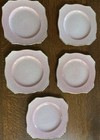 5 - 1930’s ROYAL WINTON GRIMWADES SALAD/ LUNCHEON PLATES DUSTY ROSE w/ GOLD TRIM — photo 2