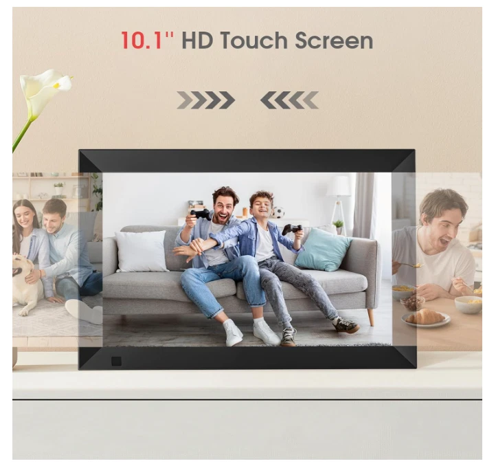 WiFi, Digital Photo Frame, 10.1 inch, Auto-Rotate, Easy Share Photos + Videos - Image 3 of 4