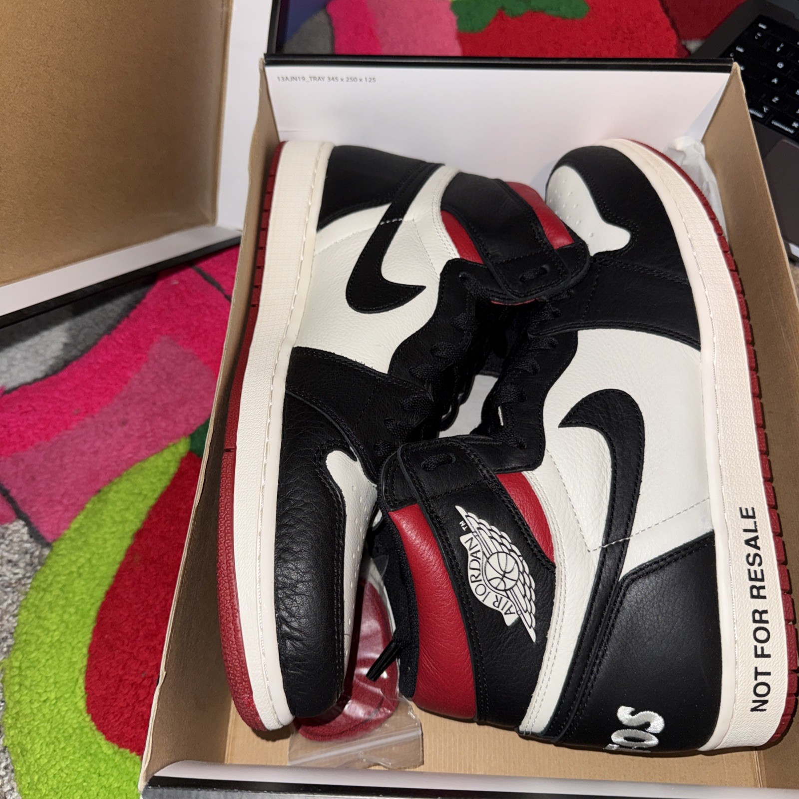 Size 14 - Nike Air Jordan 1 Not For Resale Red Black Brand New