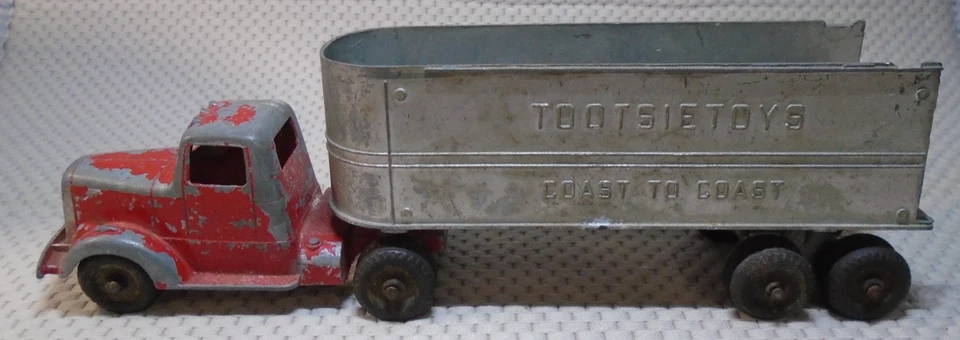 Camión remolque tractor Tootsietoy de colección costa a costa 9,5" de largo Foto 4 de 4