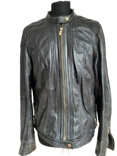 MILESTONE | KLASSISCHE LEDERJACKE | BIKER STYLE | EU 42 | GETRAGEN | SCHWARZ - Bild 8 von 14