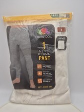Fruit of The Loom Men's Thermal Pants. Size M. New In Package Gray