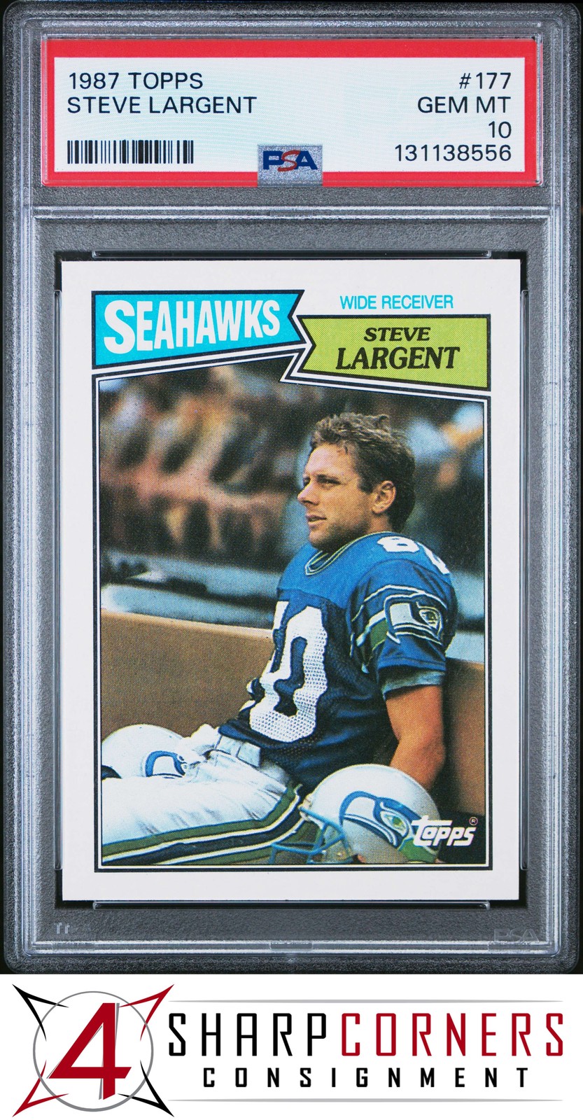 1987 TOPPS #177 STEVE LARGENT SEAHAWKS HOF PSA 10