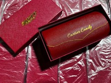 New CARTIER Eyeglasses Sunglasses Box Brochure EMPTY Red Gold Color - One box