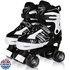 SYXKJ Boys Girls 4 Size Adjustable Kids Roller Skates for Children Toddlers B...