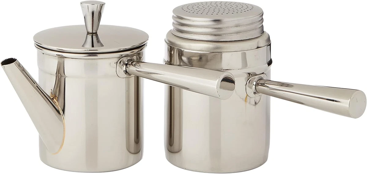 Cafetera napolitana, acero inoxidable, plateada, 1-2 tazas