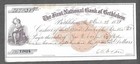 1871 Bethlehem Pennsylvania Check RN-C1 "Justice" — photo 1