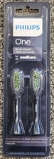 NEW Philips One by Sonicare Replacement Brush Heads Black 2 Pack