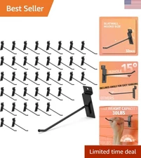 Maximize Storage with 32PC 6 Inch Heavy-Duty Slatwall Hooks - Non-Slip Design
