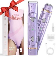 Dermave Bikini Shaver - Electric Bikini Trimmer for Women, Waterproof Dual He...
