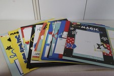 Lot of 16 12" x 12" Premade scrapbook pages Orlando theme park Disney embell.