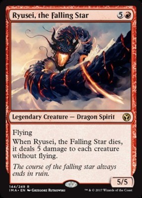 1 x Ryusei, the Falling Star - Foil - Iconic Masters - Light Play - MTG