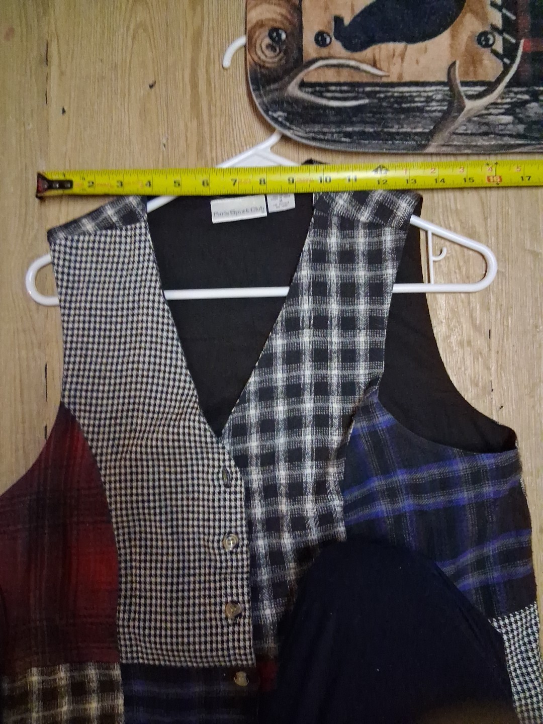 Patchwork Button Down Vest . Unique Vintage 90's … - image 7