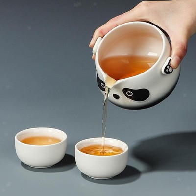 Reisen Sie ein Geschenk für das Teeliebhaber Teeset mit 2 Tassen für