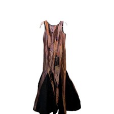 Carol Peretz Designer Italian Silk Long BeautifuGown Size 10 Goth Fairy Princess