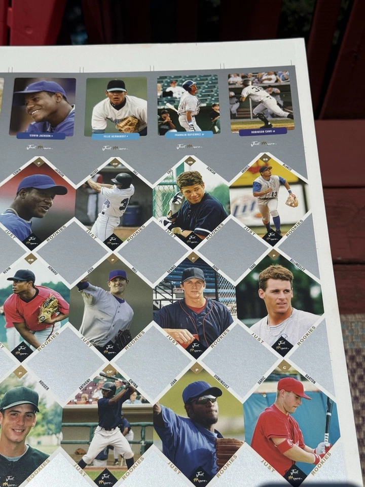 RARE! 2003 Just Memorabilia SILVER UNCUT Sheet 28x40 Hamels Felix Hernandez Cano - Image 4 of 4