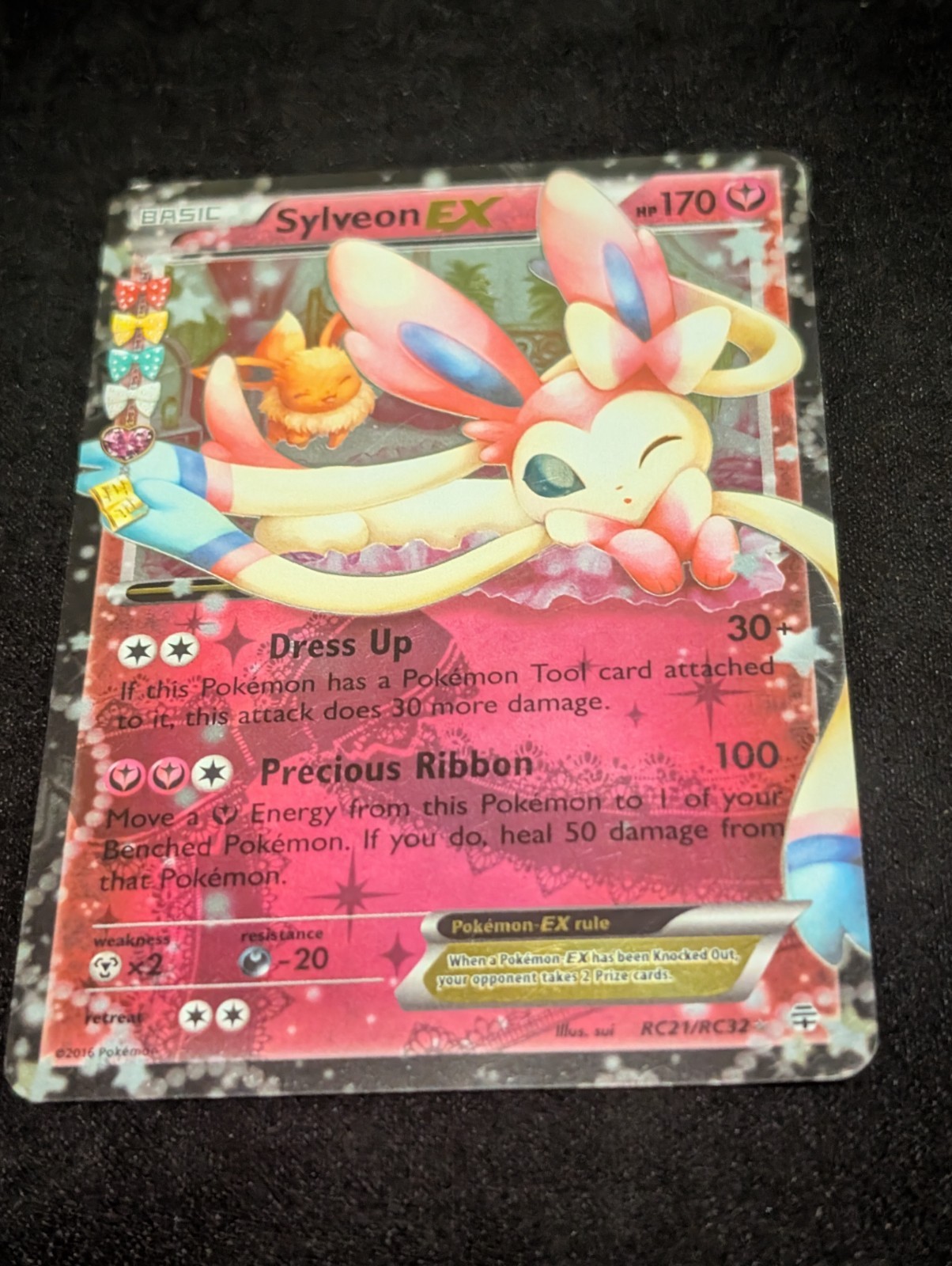 Sylveon EX - RC21/RC32 - Holo Rare ex LP, English Pokemon Generations