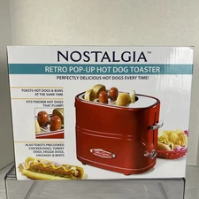 Nostalgia Retro Pop-Up Hot Dog Toaster - Red (HDT600RETRORED)