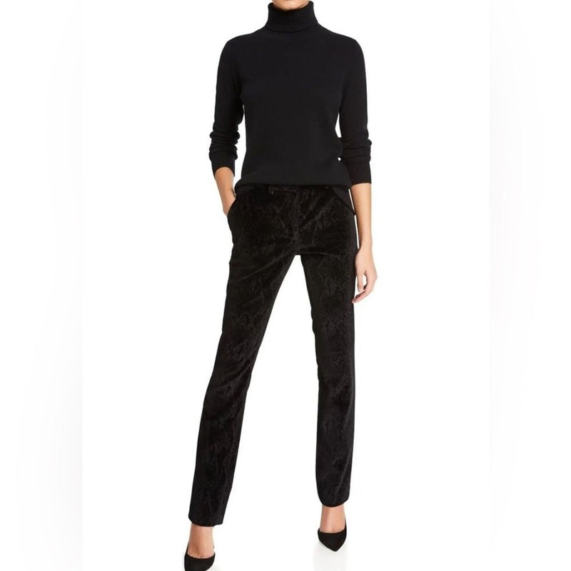 Womens Frame Perfect Velvet Snake Print Trousers Pants Size 8 NWT