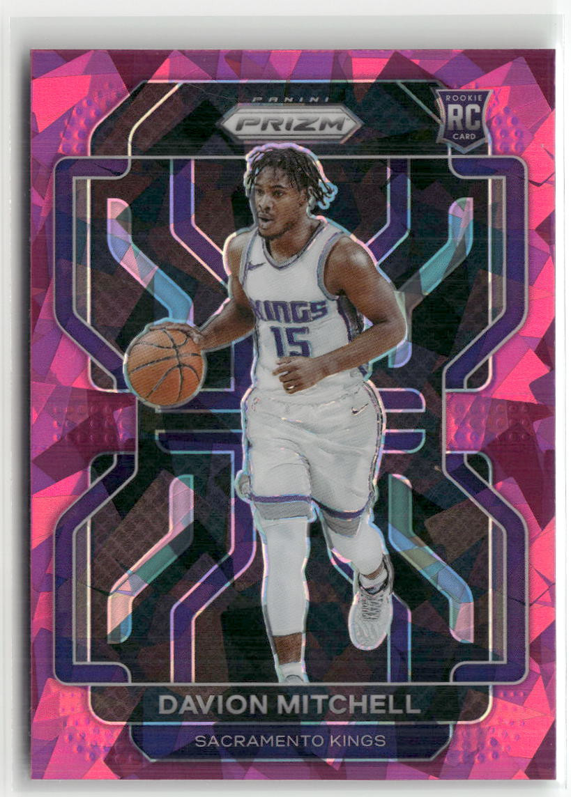 2021-22 Panini Prizm #312 Davion Mitchell Pink Ice ☘️0M5