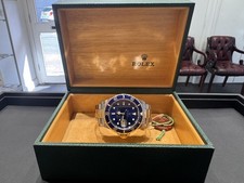Rolex 16613 Submariner Watch 18K Yellow Gold Steel Blue (Bluesy) Dial 2002 40mm