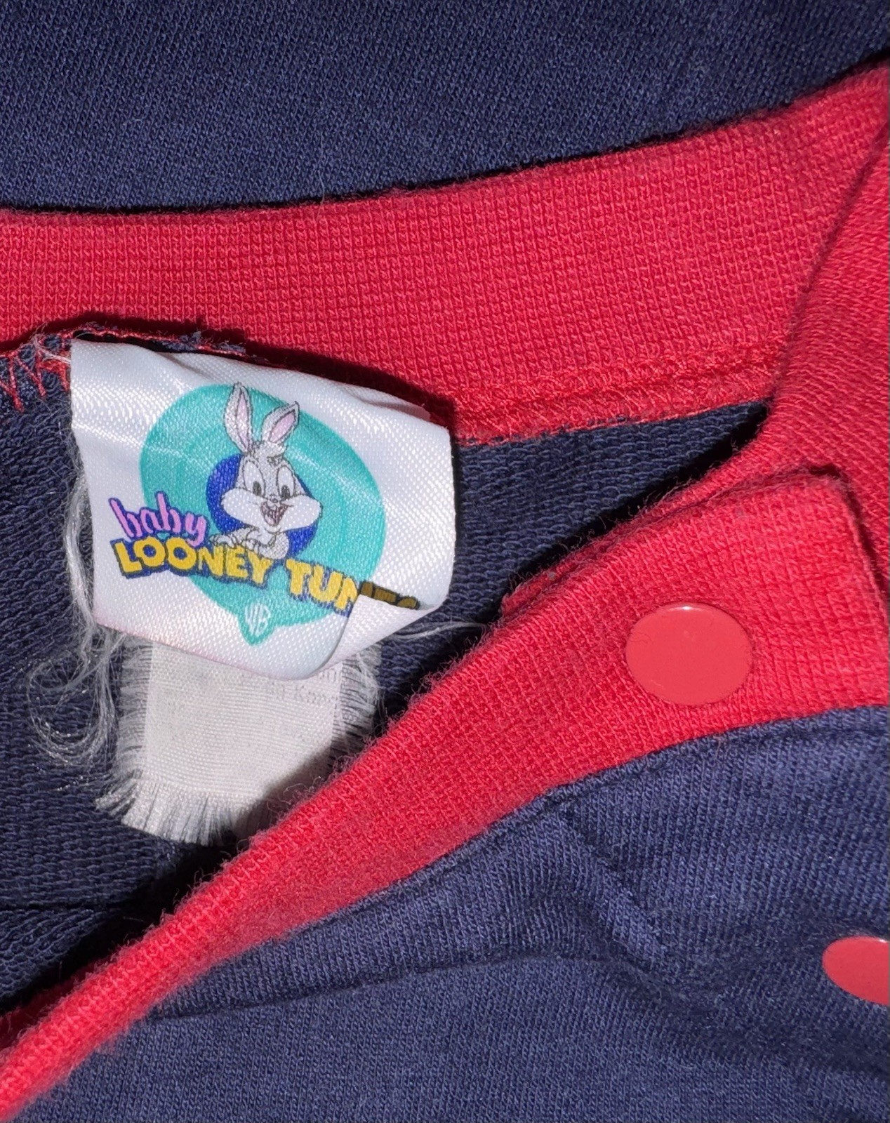 Vintage 1999 Baby Looney Tunes 9 M Romper/Jumpsuit Bugs Bunny Taz Daffy Duck