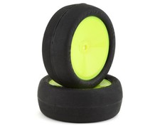 JConcepts Smoothie 2 2.2" Pre-Mounted 2WD Front Buggy Tires Yellow  2 