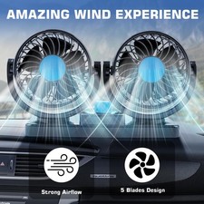 12v Dual Head Car Fan Portable Vehicle Truck 360 Rotatable Auto Cooling Cooler 12v Dual Head Car Fan Portable Vehicle Truck 360 Rotatable Auto Cooling Cooler
