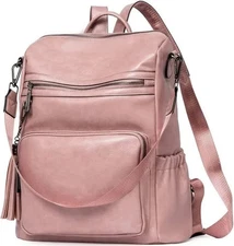 CLUCI Womens Backpack PU Leather Anti-theft Large Fashion Designer Travel Bag