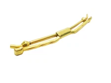 Collar Clip Bar gold tone vintage Art Deco Soft Collar Holder Ball Grip