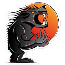 Werewolf Full Moon - Vinyl Decal Sticker - Car Window Laptop - ebn12033