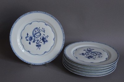 Limoges Porcelaine de Paris Vieux Chine Bleu 6 Speiseteller D 21,5 cm