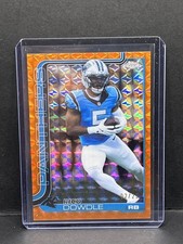2025 Topps Chrome #43 Rico Dowdle Carolina Panthers /25 Orange Geometric