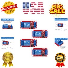 4pcs DC 12V Relay Module 1 Channel Relay Board with Optocoupler Isolation Sup...