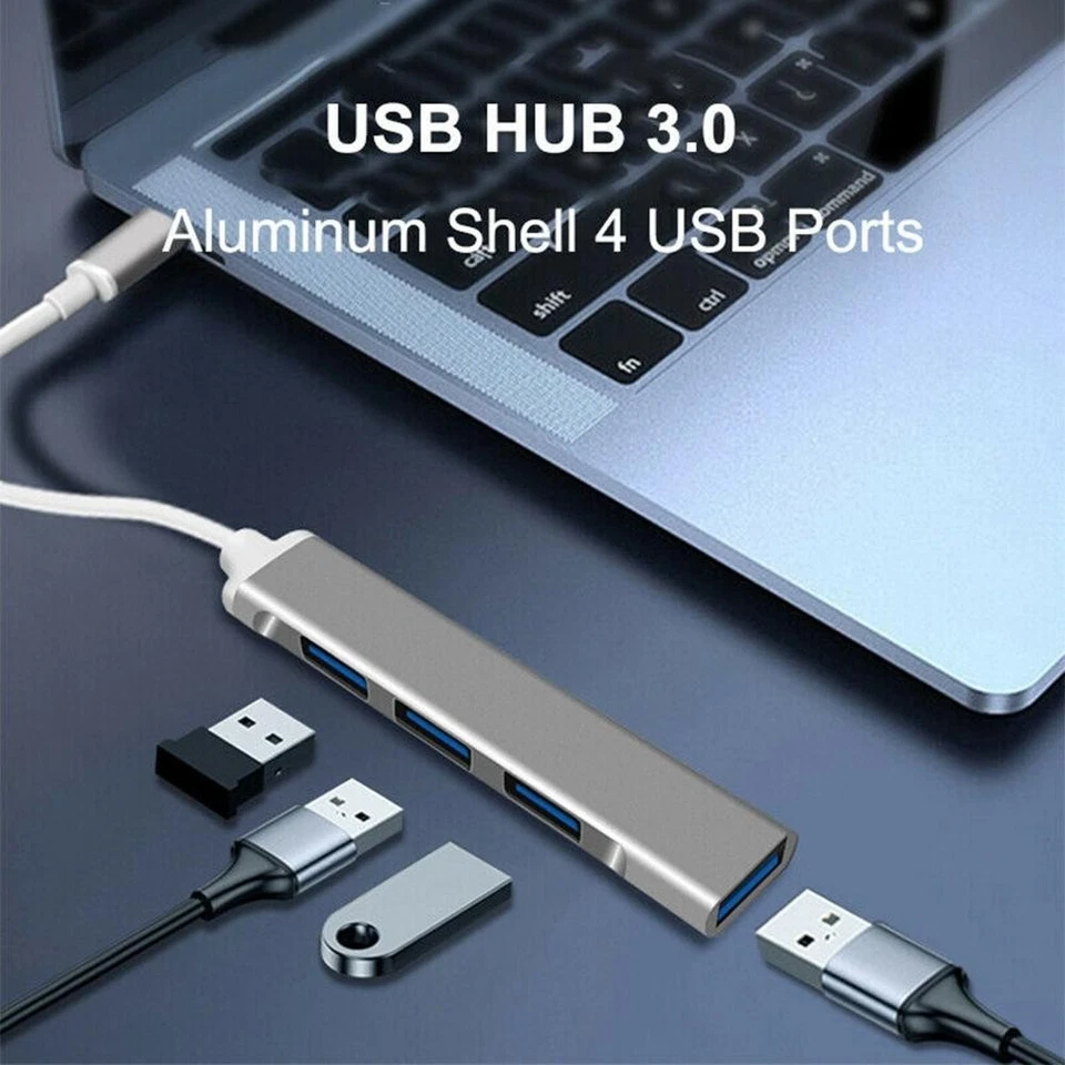 TypeC 3.1 to 4 Port USB C HUB USB 3.0 Multi Splitter Adapter OTG For Computer 1O - Image 3 of 4