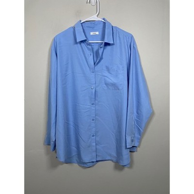 Storq Easy Button Down Shirt in Ocean Blue Size 5 (XL) Maternity Essential