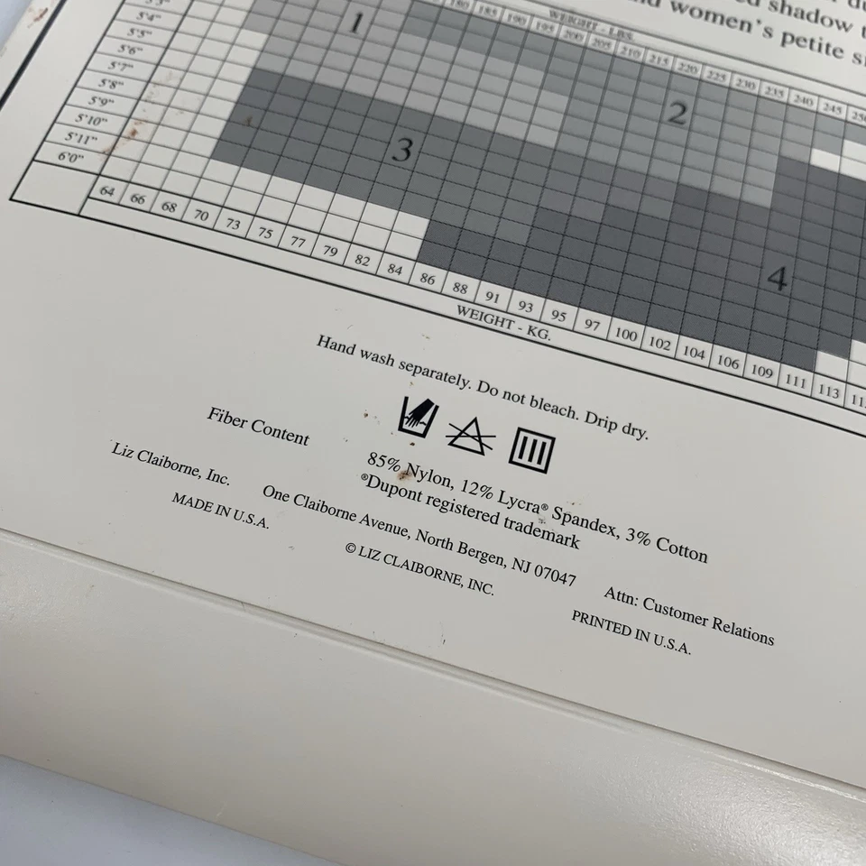 Vintage 1990s Elisabeth By Liz Claiborne Silky Sheer Pantyhose Sz 3 Flax Heather - Image 3 of 4