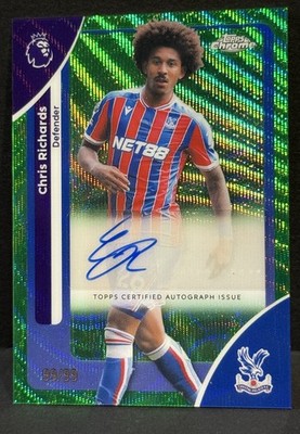 1of1 toppsarchivessignature2022クリスブライアント 2026 Topps Chrome Premier League EPL Chris Richards Auto Green