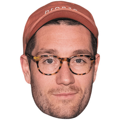 Dan Smith (Glasses) Celebrity Mask, Flat Card Face, Fancy Dress Mask