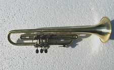 Soviet USSR Brass Pipe Valve Rotary Flugelhorn Trumpet