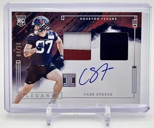 2024 Panini Impeccable Elegance Cade Stover /50 RC Auto Dual Patch Texans