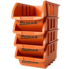 Set of 4 Large Plastic Bins HA01040954