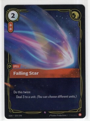 Riftbound League Of Legends Origins Foil Card OGN 029 Falling Star